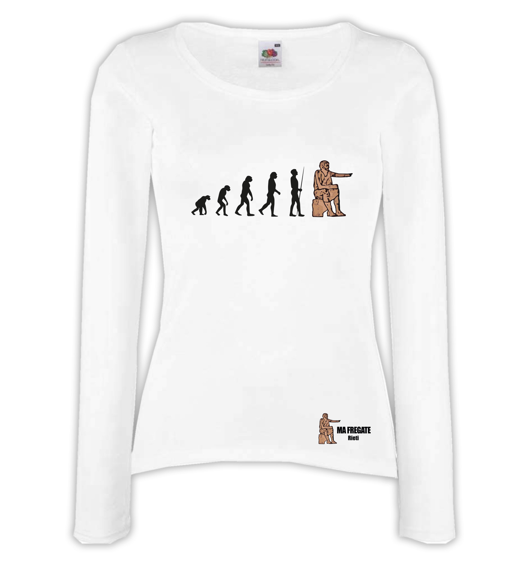 T-shirt manica lunga donna – Evoluzione – Mafregate Shop